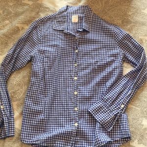 Jcrew buttoned down shirt size 6 in gingham blue